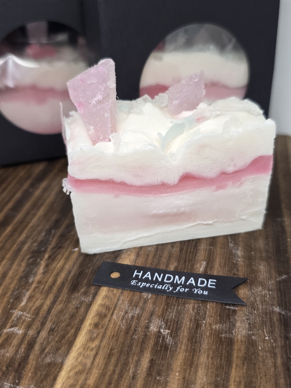 Handmade Goat Milk Shea Butter Soap With Scrub Glove